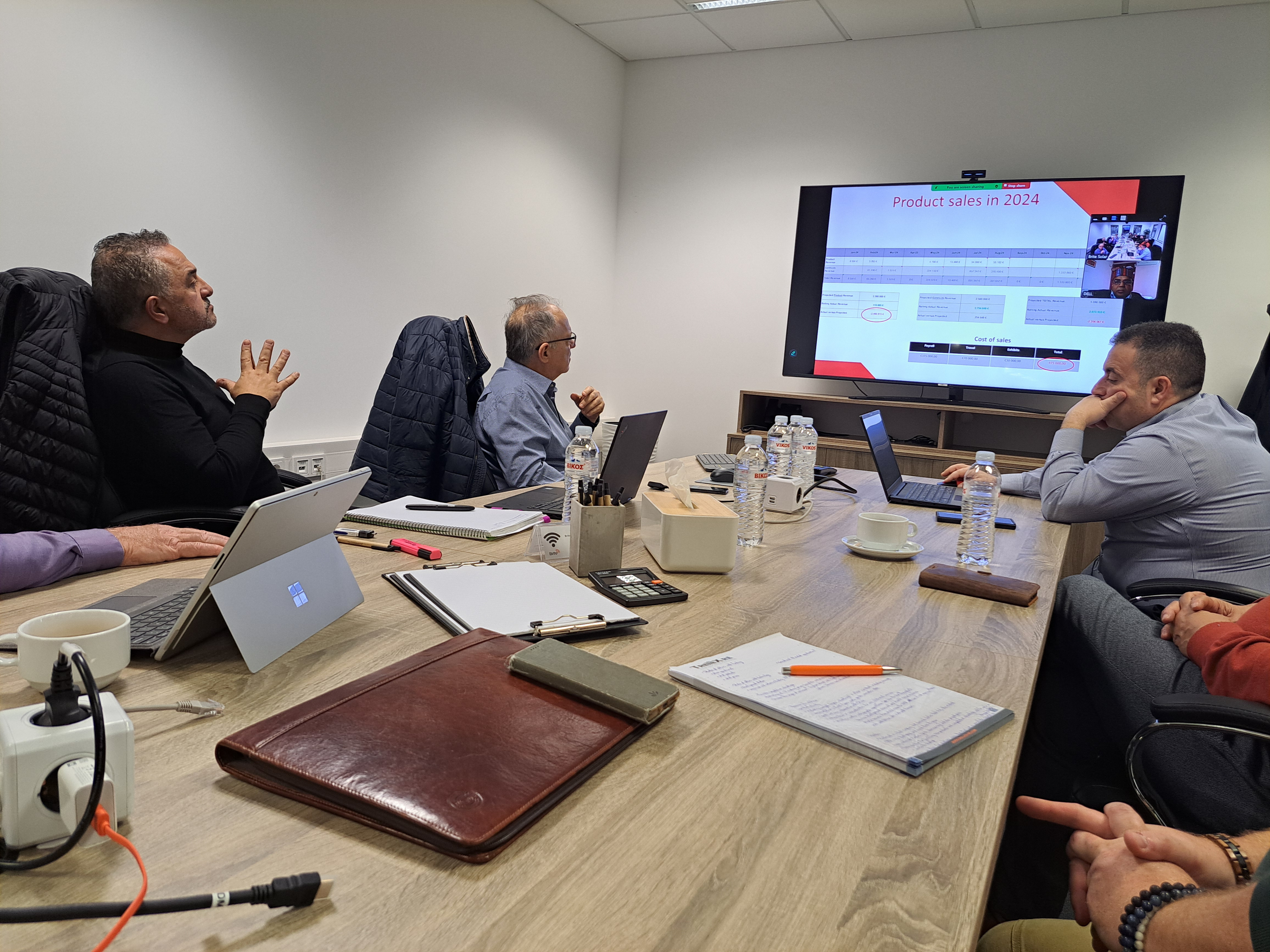 Photo from Brite Solar’s annual sales and staff meeting held at the new factory in Patras, bringing together a growing international team.