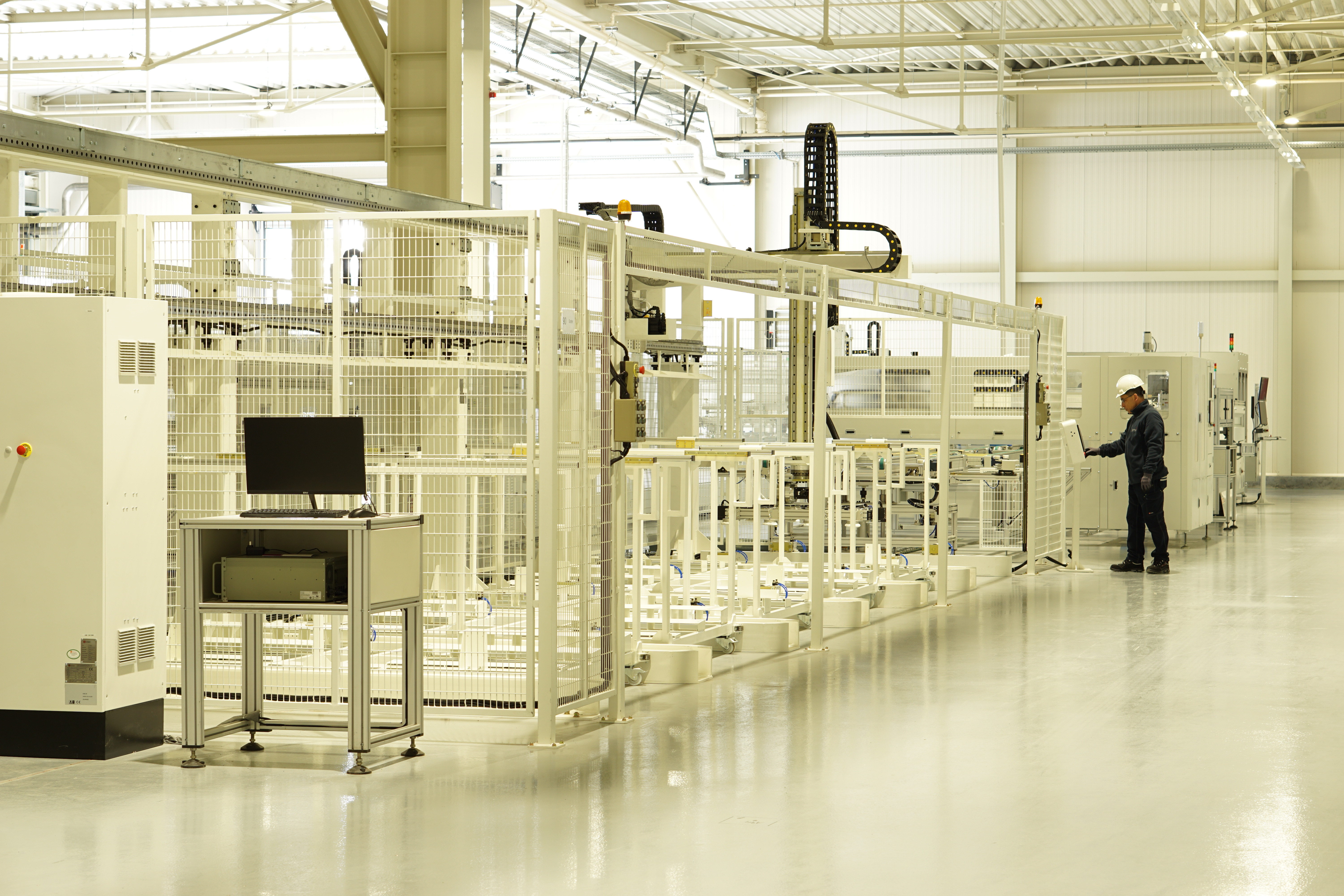 A panoramic view of Brite Solar’s production floor, where advanced solar technology comes to life.